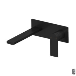 Espresso Wall Basin/Bath Set Matte Black