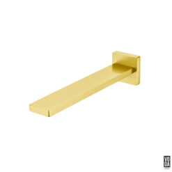 Espresso Wall Basin/Bath Spout Brushed Gold