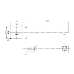 Alternative view of Espresso Wall Basin/Bath Spout Matte Black