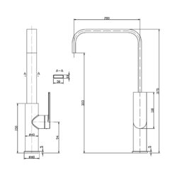 Alternative view of Espresso Kitchen/Laundry Sink Mixer Gun Metal