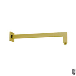 Espresso Square Shower Arm Brushed Gold