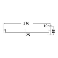 Alternative view of Espresso 300mm Ceiling Dropper Brushed Gold