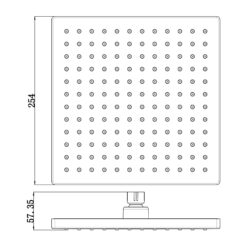 Alternative view of Espresso 250mm Shower Rose Brushed Nickel