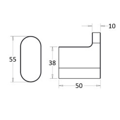 Alternative view of Espresso Robe Hook Matte Black