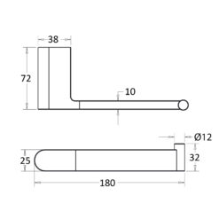 Alternative view of Espresso Toilet Roll Holder Brushed Nickel
