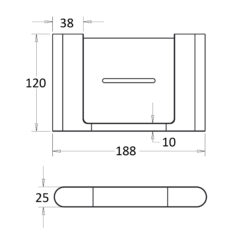 Alternative view of Espresso Soap Dish Gun Metal