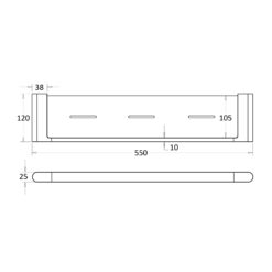 Alternative view of Espresso Shower Shelf Brushed Nickel
