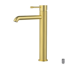 Emerald Tall Basin Mixer Brushed Gold