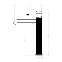 Alternative view of Emerald Tall Basin Mixer Brushed Nickel