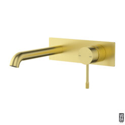 Emerald Wall Basin/Bath Set Single Back Plate - Trim Kit Only Brushed Gold