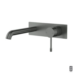 Emerald Wall Basin/Bath Set Single Back Plate - Trim Kit Only Gun Metal