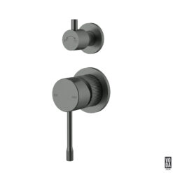 Emerald Shower Mixer with Diverter Separate Plates - Trim Kit Only Gun Metal