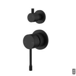 Emerald Shower Mixer with Diverter Separate Plates - Trim Kit Only Matte Black