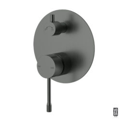 Emerald Shower Mixer with Diverter Single Plate - Trim Kit Only Gun Metal