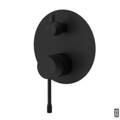 Emerald Shower Mixer with Diverter Single Plate - Trim Kit Only Matte Black