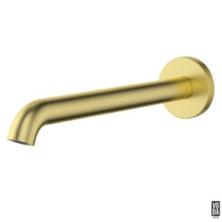 Emerald 220mm Wall Basin/Bath Spout Brushed Gold