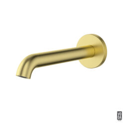 Emerald 180mm Wall Basin/Bath Spout Brushed Gold