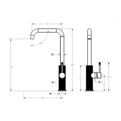 Alternative view of Emerald Laundry/Kitchen Sink Mixer Gun Metal