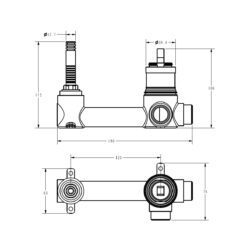 Alternative view of Emerald Wall Basin/Bath Set Body Only