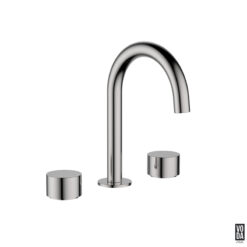 Tara 3 Piece Basin/Bath Set with Ceramic Spindles Brushed Nickel