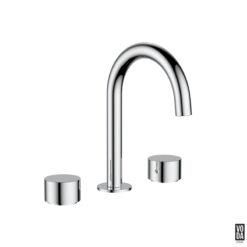 Tara 3 Piece Basin/Bath Set with Ceramic Spindles Chrome