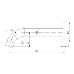 Alternative view of Emerald Progressive 60mm Spout Only on Backplate Matte Black