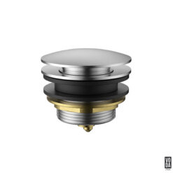 40mm Bath Pop Up Waste With No Overflow Brushed Nickel