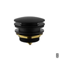 40mm Bath Pop Up Waste With No Overflow Matte Black