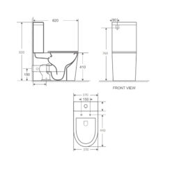 Alternative view of Ovia London Rimless Back to Wall Toilet Suite Gloss White