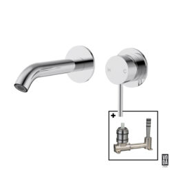 Pure Wall Basin/Bath Separate Back Plate Set Chrome