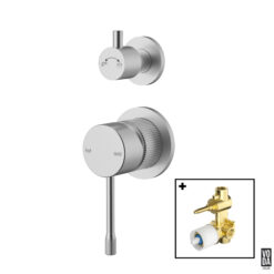 Emerald Shower Mixer with Diverter Separate Plates Set Brushed Nickel