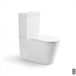 Seren Rimless Back-to-Wall Toilet Suite Glossy White