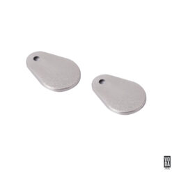 Voda Pair of Teardrop Toilet Seat Hinge Cover Brushed Nickel