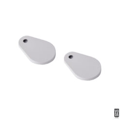 Voda Pair of Teardrop Toilet Seat Hinge Cover Matte White