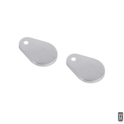 Voda Pair of Teardrop Toilet Seat Hinge Cover Chrome