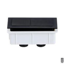 Voda Square Flush Button Gloss Black