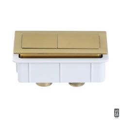 Voda Square Flush Button Brushed Gold