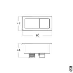 Alternative view of Voda Square Flush Button Matte White