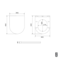 Alternative view of Voda Slim Seat Cover Gloss White