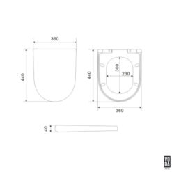 Alternative view of Voda Semi-Slim Seat Cover Gloss White