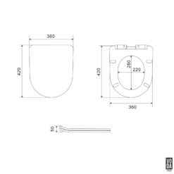 Alternative view of Voda Curved Slim Seat Cover Gloss White