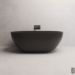 1500mm Honey Freestanding Bath Black