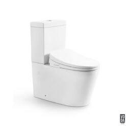 Seren Rimless Back-to-Wall Toilet Suite with Smart Seat Glossy White