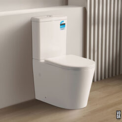 Livvy Rimless Back-to-Wall Toilet Suite Glossy White