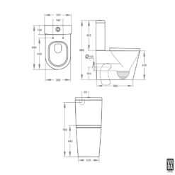 Alternative view of Livvy Rimless Back-to-Wall Toilet Suite Glossy White