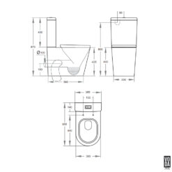 Alternative view of Osaze Rimless Back-to-Wall Toilet Suite Gloss White