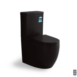 Alda Tornado Back-to-Wall Toilet Suite Glossy Black