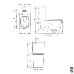 Alternative view of Alda Tornado Back-to-Wall Toilet Suite Glossy White