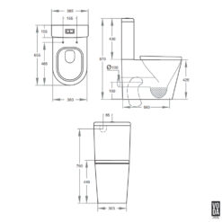 Alternative view of Bree Tornado Back-to-Wall Toilet Suite Glossy White