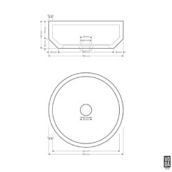 Alternative view of Eden Round Terrazzo Stone Above Counter Basin Black